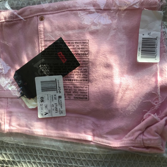 Levi's – 501 High Waist Cutoff Shorts LIGHT PINK S - Picture 5 of 6